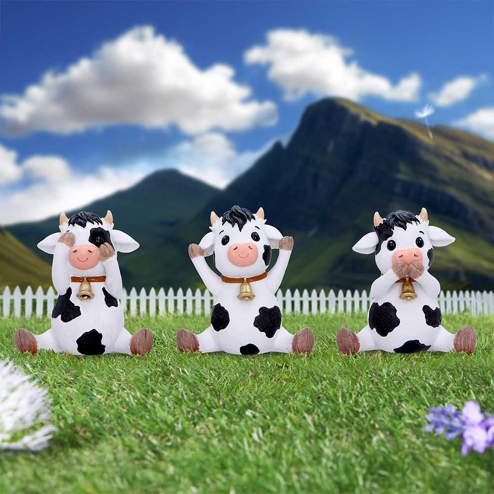 Three Wise Cows 9cm