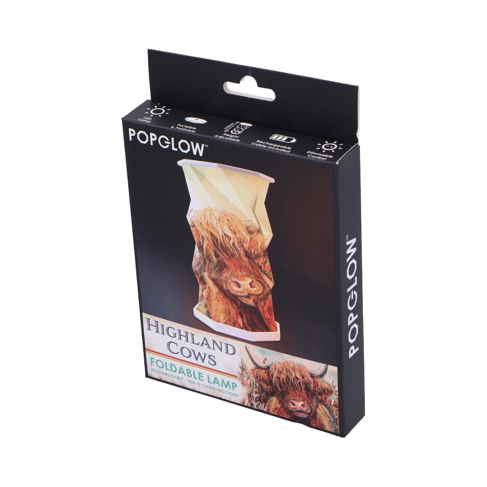 Highland Cow Foldable Lamp 21cm