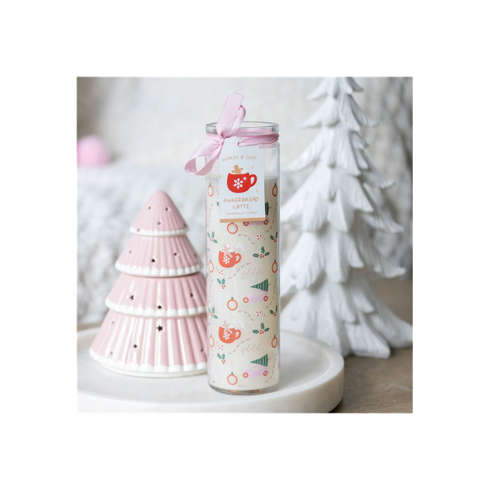 Sugarplum Fun Christmas Print Tube Candle